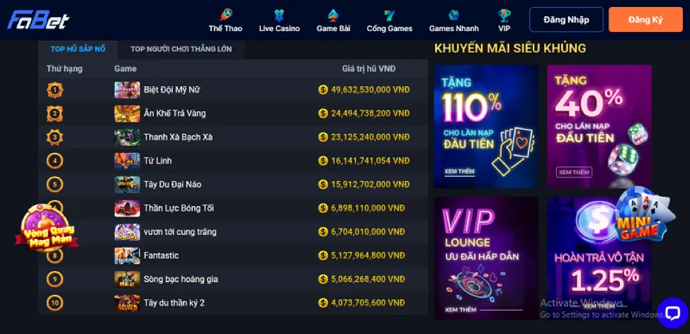 Game nổ hũ với jackpot khủng trên 99kk App